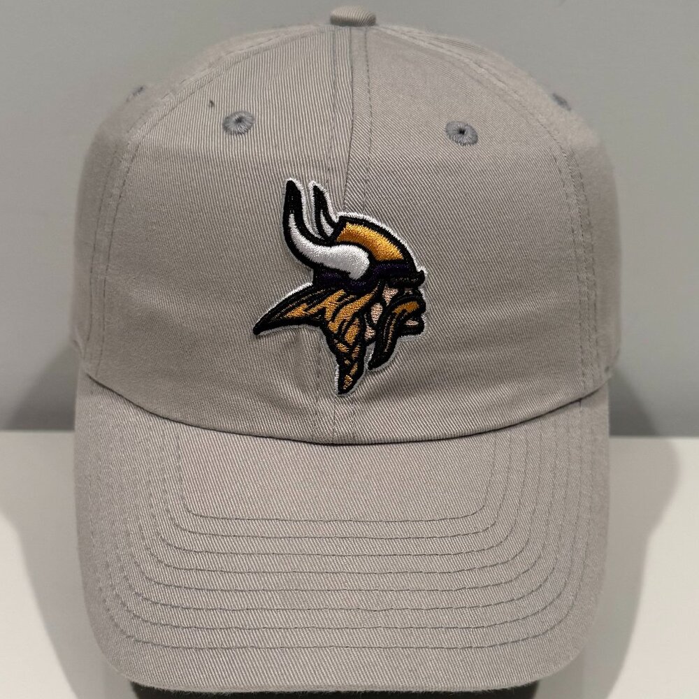 Minnesota Vikings Team Apparel Strapback Adjustable Cap Hat Gray Cotton